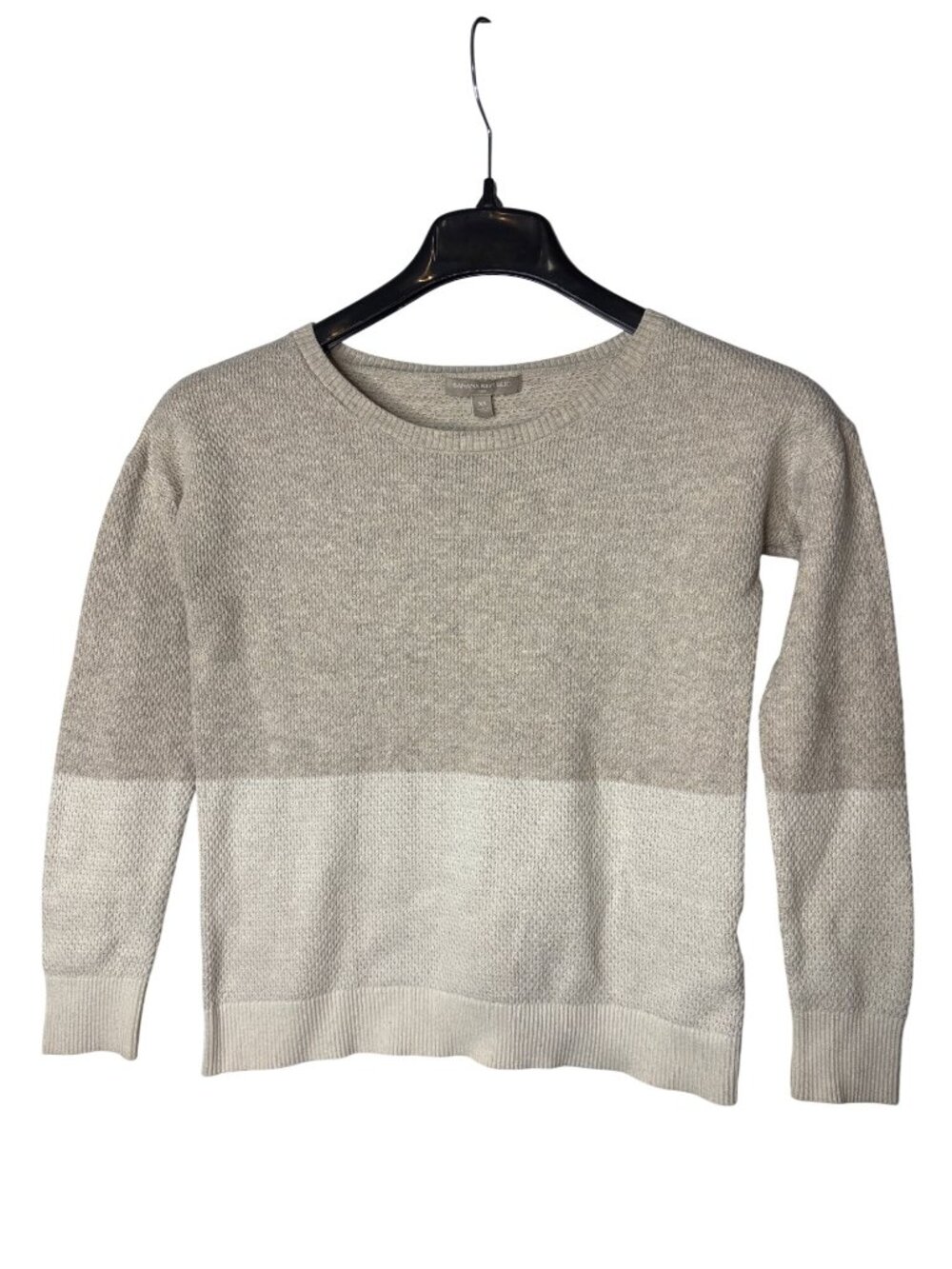 Banana Republic Factory Womens Sweater XS Colorblock Beige Cream Cotton Blend